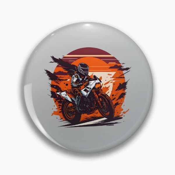 Item preview, Motorcycle racing in desert at sunset designed and sold by davidbomel-Art.