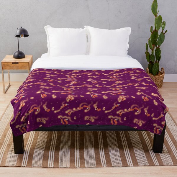 Item preview, Foxes Chasing Fireflies Pattern (Red) designed and sold by InkyFlower.