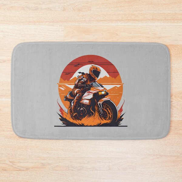 Item preview, Motorcycle racing in desert at sunset designed and sold by davidbomel-Art.