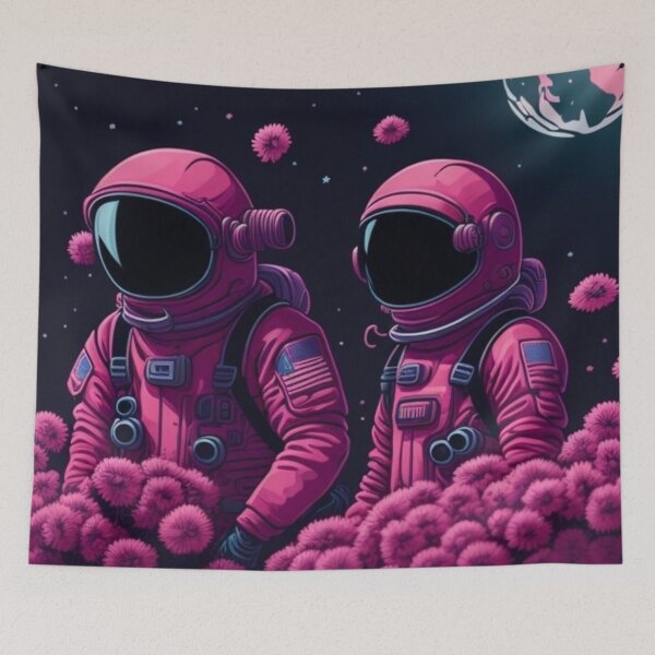 Item preview, pink astronauts designed and sold by jsebouvi.