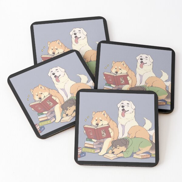 Item preview, Anime Dogs reading book - dog and book lover designed and sold by SameeraDammeyer.