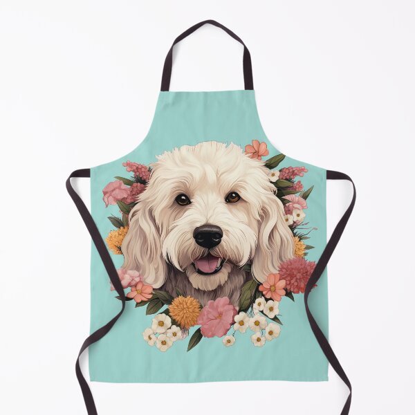Item preview, Beaming Labradoodle in the Flowers designed and sold by ZombieLH.