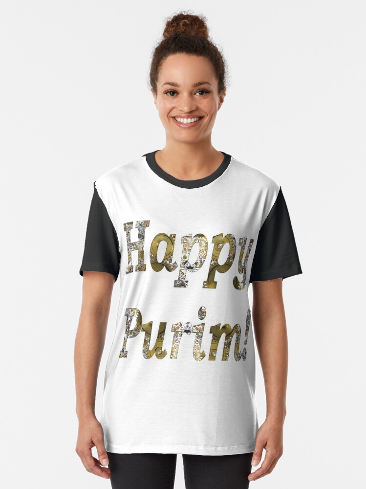 Alternate view of Happy Purim! Graphic T-Shirt