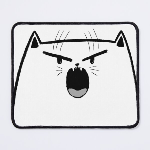 Item preview, Hissy Cat Face Linework Print designed and sold by Julia Sol.
