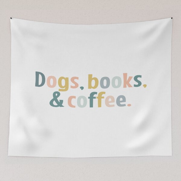 Item preview, Dogs, Books and Coffee designed and sold by MOONINSPIRATION.