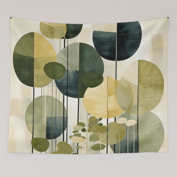 Item preview, An Abstract Botanical Leaves Boho Design designed and sold by StudioRedKoala.