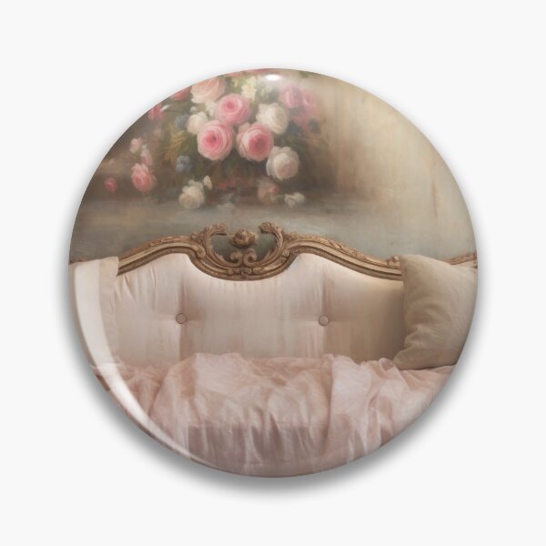 Item preview, Coquette aesthetic vintage painting of pink bedroom designed and sold by Coquette Art.