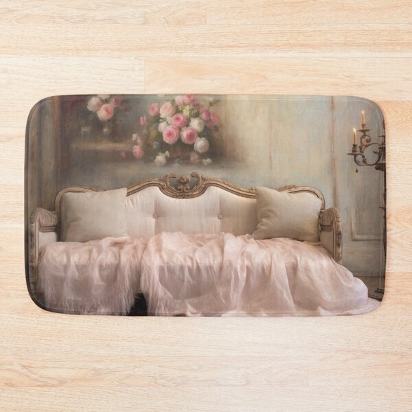 Item preview, Coquette aesthetic vintage painting of pink bedroom designed and sold by Coquette Art.