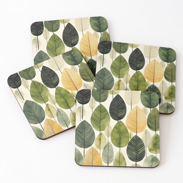 Item preview, An Abstract Botanical Leaves Boho Design designed and sold by StudioRedKoala.
