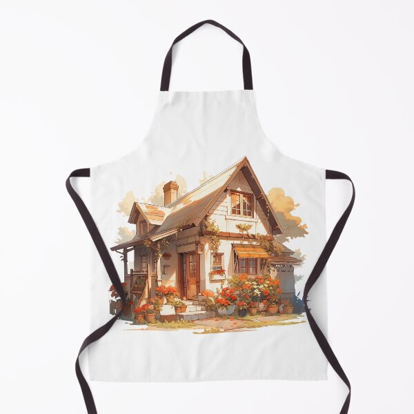 Item preview, Cozy Cottage Filled with Summer Flowers in Rustic and Cottagecore Style designed and sold by CozyKawaiiArt.