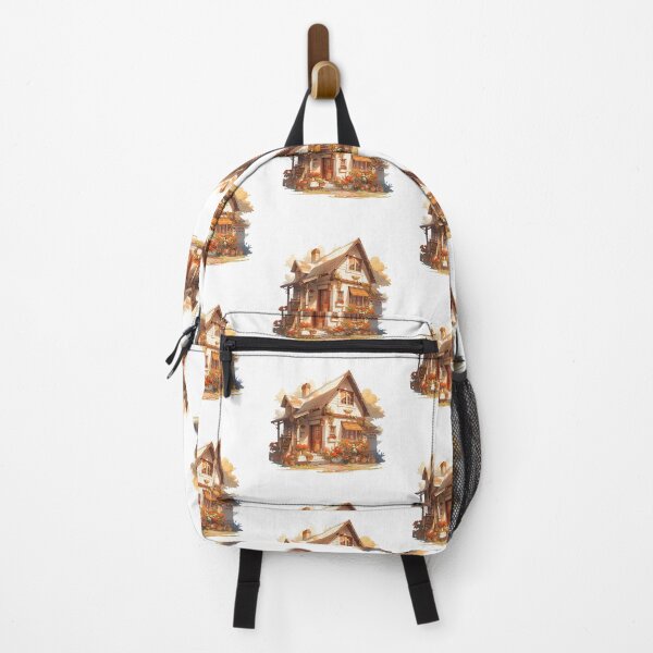 Item preview, Cozy Cottage Filled with Summer Flowers in Rustic and Cottagecore Style designed and sold by CozyKawaiiArt.