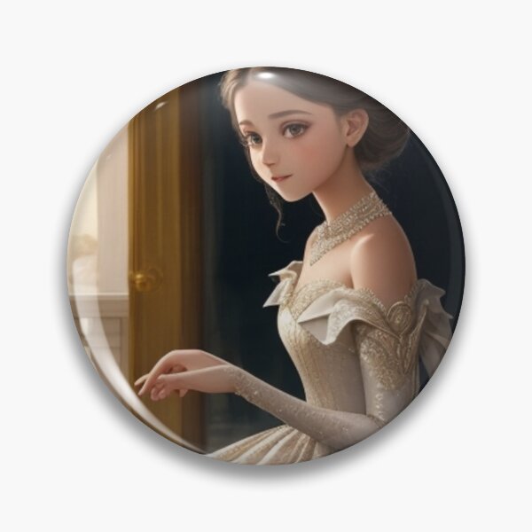 Item preview, Elegance in Waiting: The Girl in the Splendid Dress designed and sold by nynok.