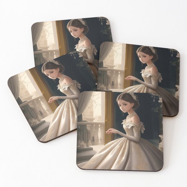 Item preview, Elegance in Waiting: The Girl in the Splendid Dress designed and sold by nynok.