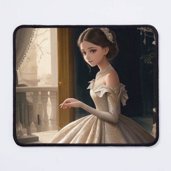 Item preview, Elegance in Waiting: The Girl in the Splendid Dress designed and sold by nynok.