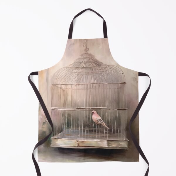 Item preview, Coquette aesthetic vintage painting of a birdcage designed and sold by Coquette Art.