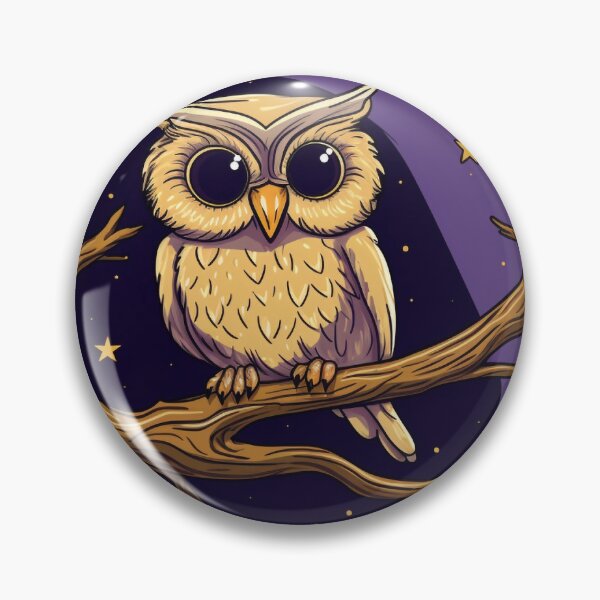Item preview, Midnight Wisdom: Baby Owl's Starlit Soiree designed and sold by PaintbrushPlace.