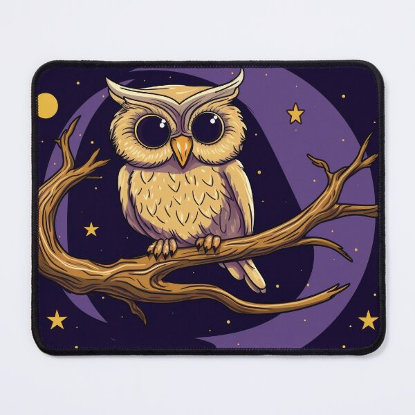 Item preview, Midnight Wisdom: Baby Owl's Starlit Soiree designed and sold by PaintbrushPlace.