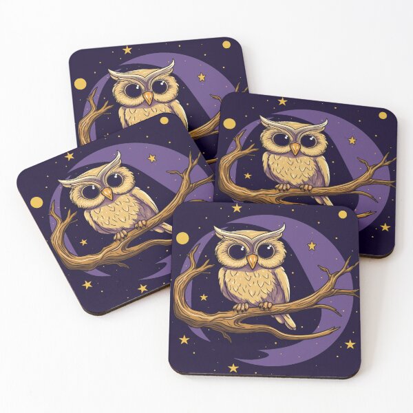 Item preview, Midnight Wisdom: Baby Owl's Starlit Soiree designed and sold by PaintbrushPlace.