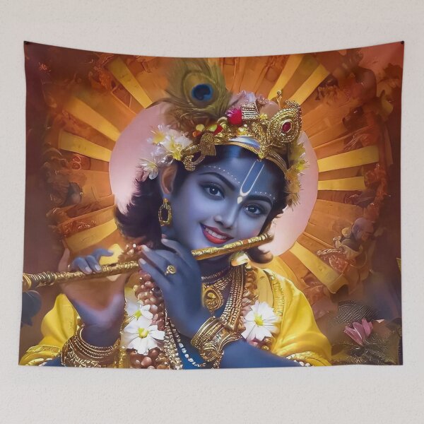Item preview, Joyful Melodies: Smiling Lord Krishna's Flute Serenade designed and sold by banothsonu.