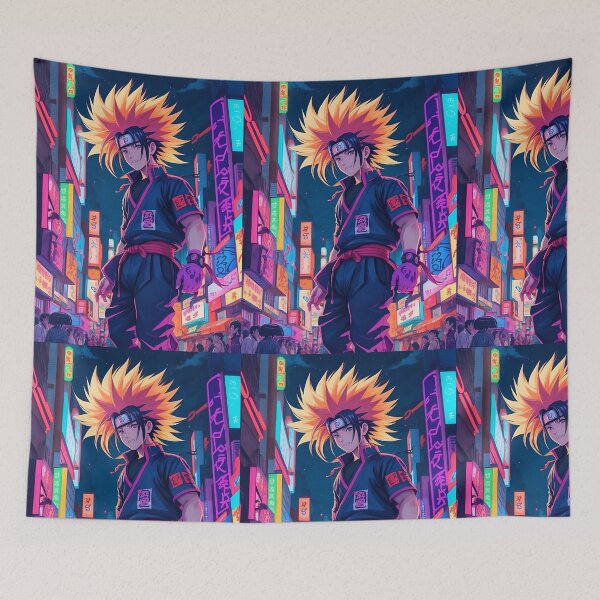 Item preview, GOJO STYLE , ANIME ARTS , NEON LIGHTS , DESIGNS , T-SHIRTS designed and sold by AyushAIImage01.