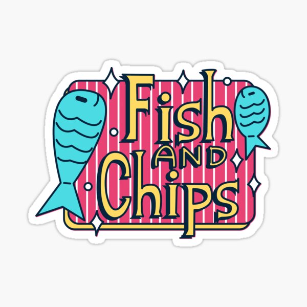 Fish N Chips Stickers for Sale, Free US Shipping