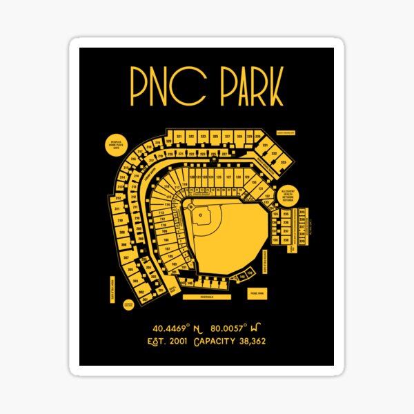 Pittsburgh Pirates PNC Park, MLB Stadium Map, Ballpark Map, Baseball  Stadium Map, Gift for Him, Stadium Seating Chart, Man Cave