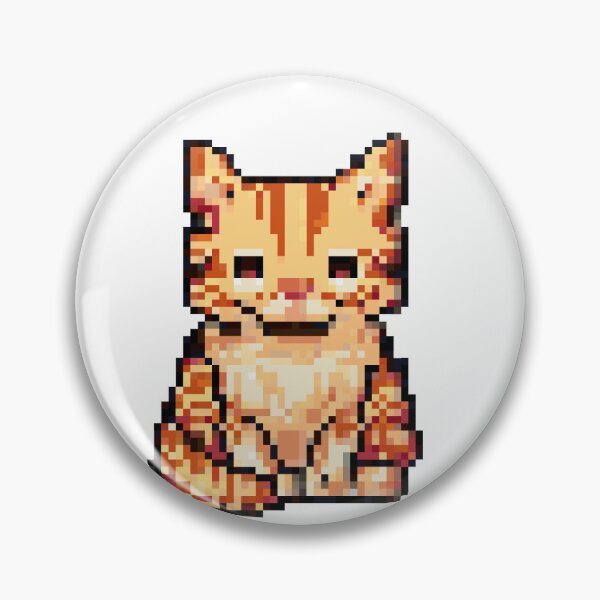 Item preview, Kawaii Ginger Kitty Cat Pixel Art designed and sold by TrixieePixels.