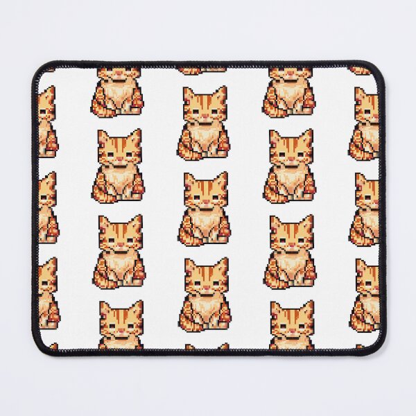 Item preview, Kawaii Ginger Kitty Cat Pixel Art designed and sold by TrixieePixels.