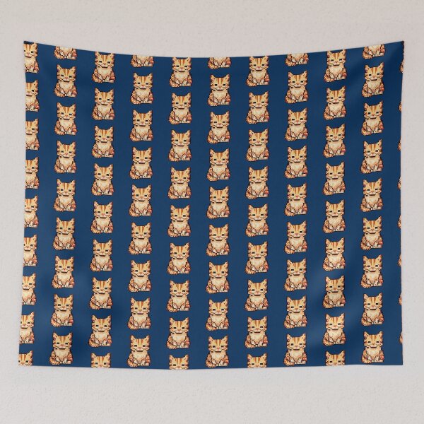 Item preview, Kawaii Ginger Kitty Cat Pixel Art designed and sold by TrixieePixels.