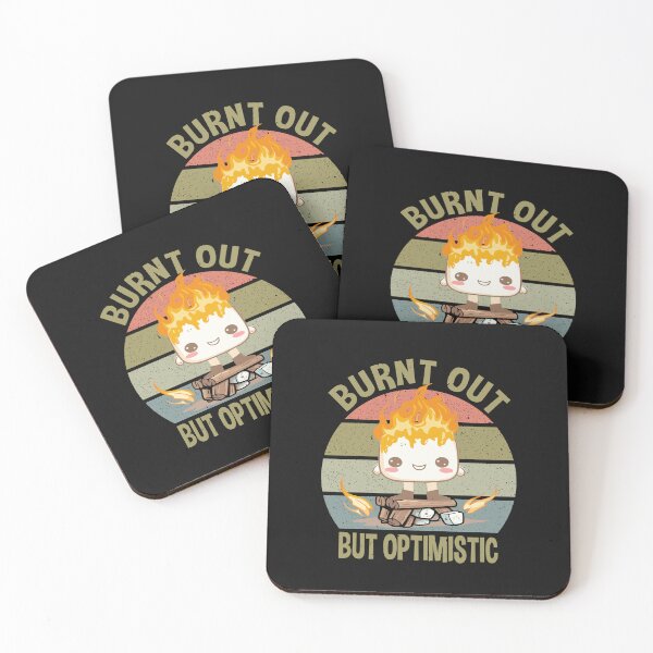 Item preview, Burnt Out But Optimistic Cute Marshmallow Camping Funny Sayings Vintage designed and sold by clothesy7.