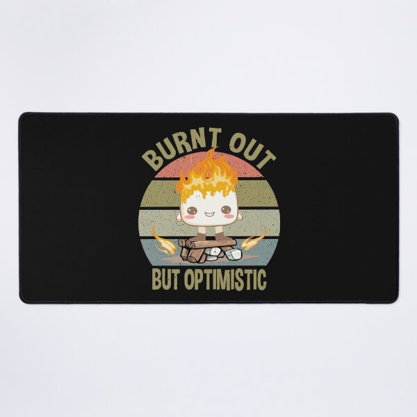 Item preview, Burnt Out But Optimistic Cute Marshmallow Camping Funny Sayings Vintage designed and sold by clothesy7.