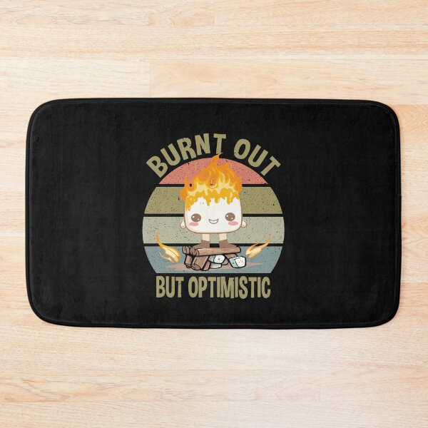 Item preview, Burnt Out But Optimistic Cute Marshmallow Camping Funny Sayings Vintage designed and sold by clothesy7.