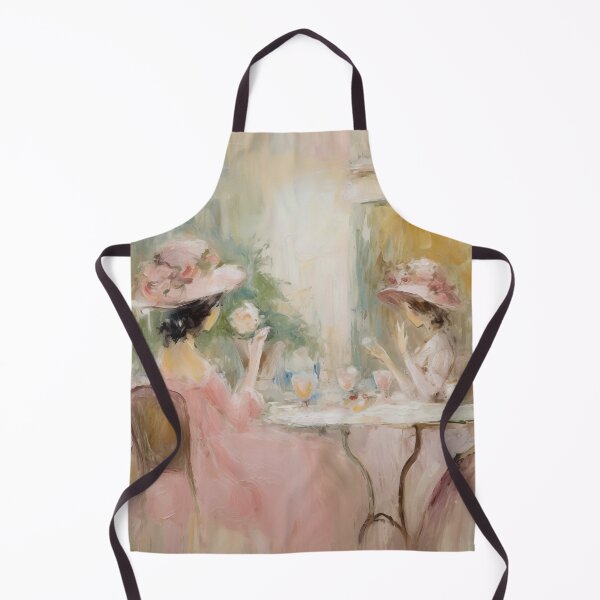 Item preview, Coquette aesthetic vintage painting of a three women having tea designed and sold by Coquette Art.