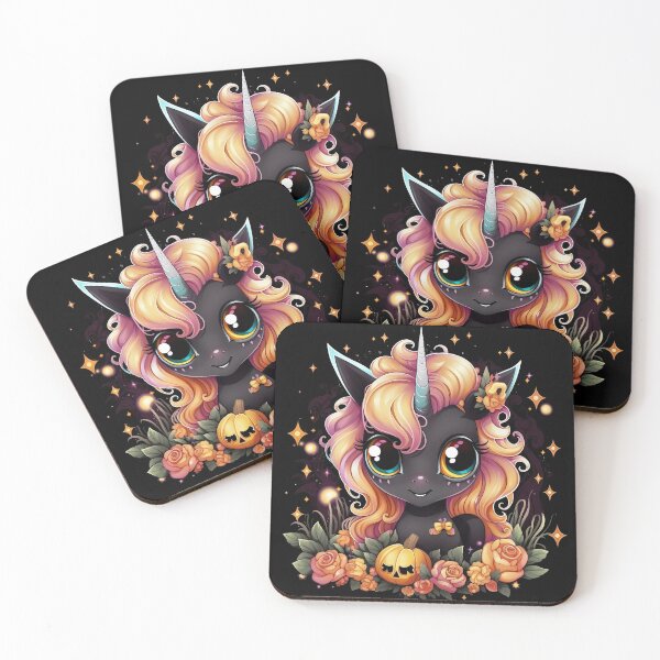 Item preview, Halloween kawaii Unicorn and pumpkin designed and sold by Niktarka.