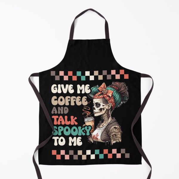 Item preview, Coffee Loving Skeleton Give Me Coffee and Talk Spooky To Me Retro designed and sold by Designer-Girl.