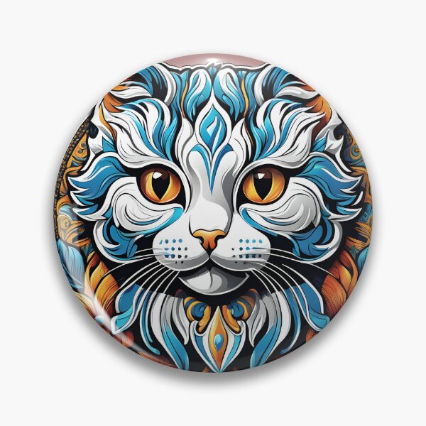 Item preview, Blue Cat in Flowers by Urban Nova Design designed and sold by UrbanNova.