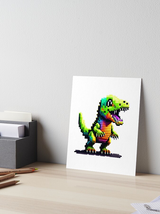 Chrome Dino Perler Bead Pattern, Bead Sprites