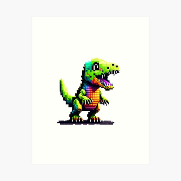 T Rex Pixel Art Dinossauro Video Game Cartoon Ilustração do Vetor -  Ilustração de fundo, jogo: 228480589