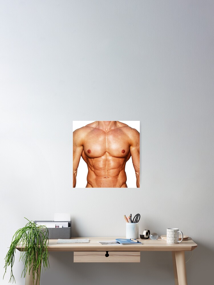 Fake Abs (Six Pack ). Muscular Body. Graphic by TribaliumArt