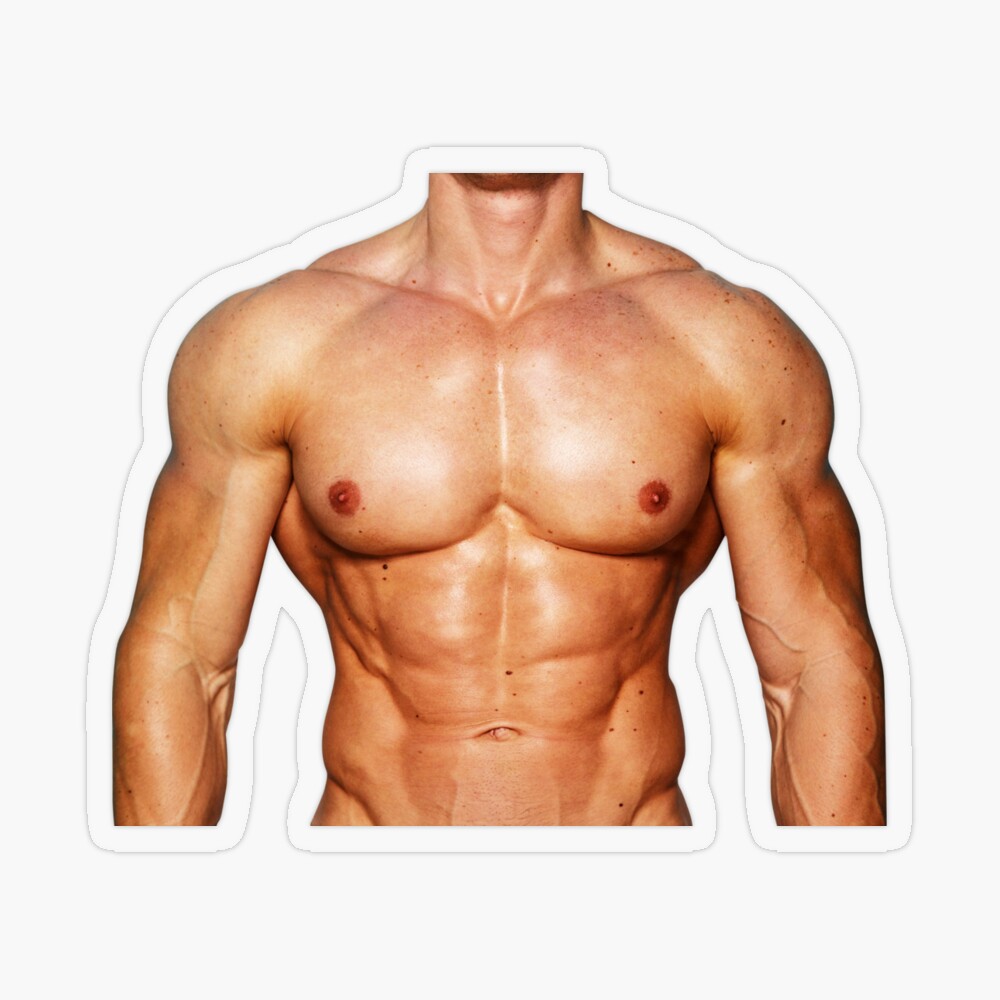 Fake Abs (Six Pack ). Muscular Body. Graphic by TribaliumArt