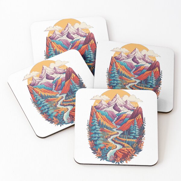 Item preview, Mountain Stream Serenity - Colorful Vector Art designed and sold by BNCH44.