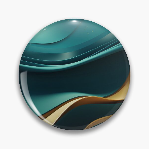 Item preview, Teal & Gold Tapestry: Fluid Waves Meet Radiant Circles designed and sold by PaintbrushPlace.