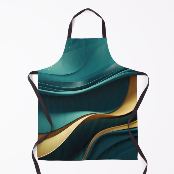 Item preview, Teal & Gold Tapestry: Fluid Waves Meet Radiant Circles designed and sold by PaintbrushPlace.