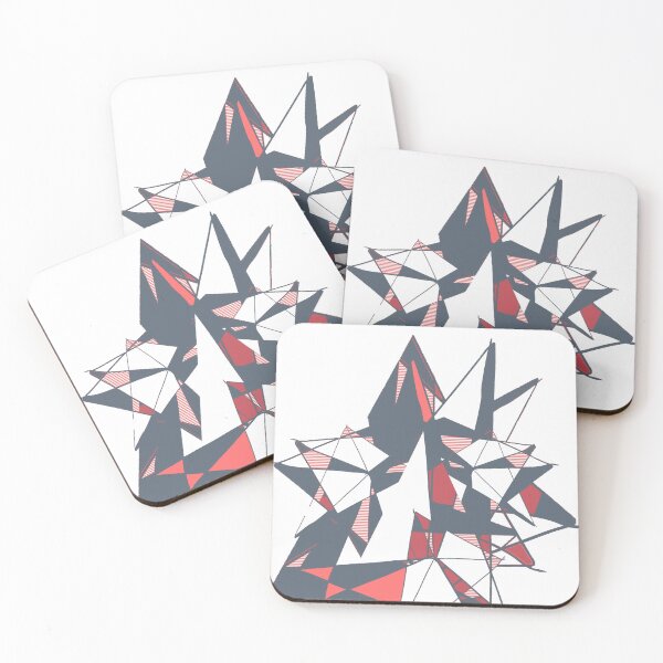 Item preview, Geometric Abstract shapes in Red, Grey, White  designed and sold by KevenTees.