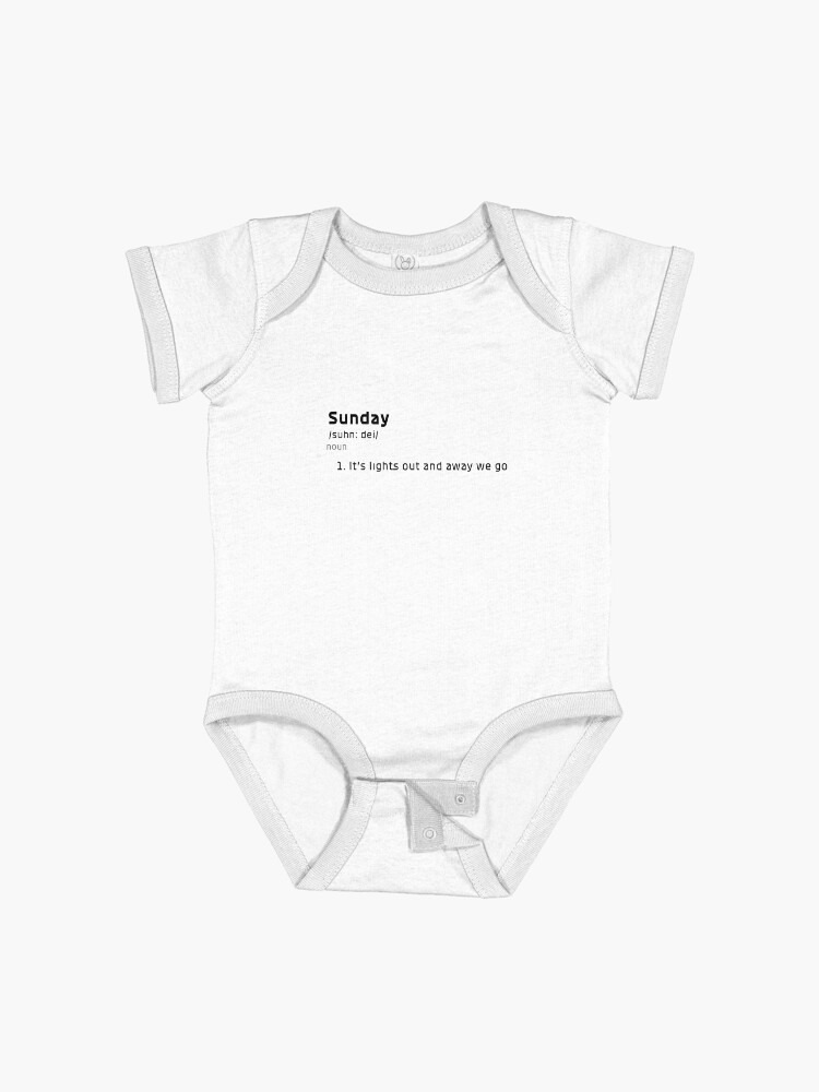 Thumbnail 1 of 2, Baby One-Piece, Sunday meaning for F1 fans designed and sold by mahir56.