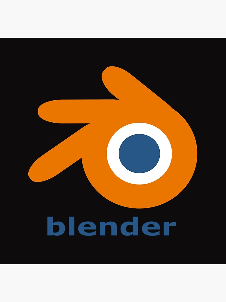 Blender Logo Black / Blender 3D  Sticker for Sale by rbsupercool