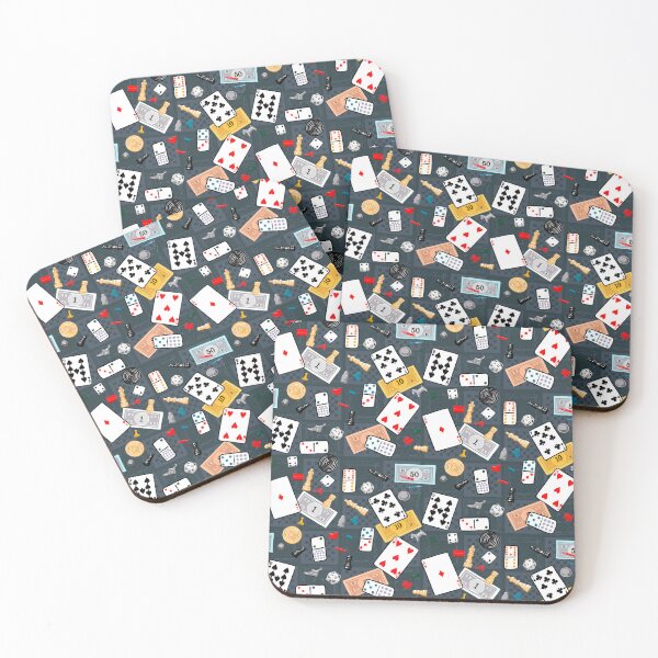 Item preview, Family Game Night pattern - Navy designed and sold by Quick Brown Fox Canada.