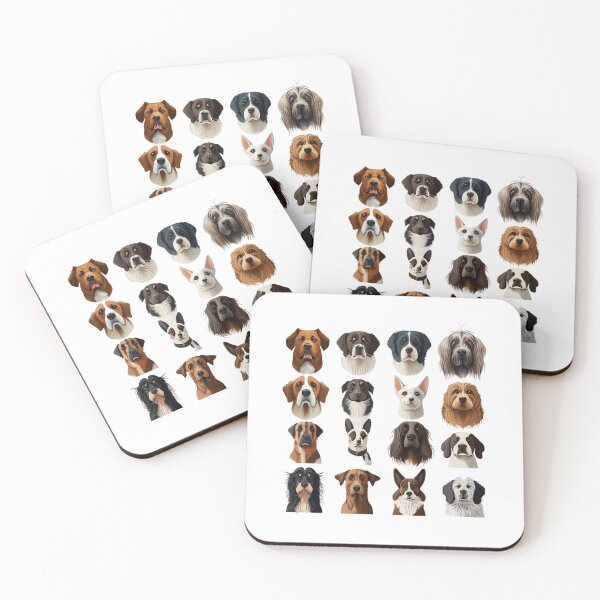 Item preview, Headshots of a collection of dogs designed and sold by naturemenagerie.