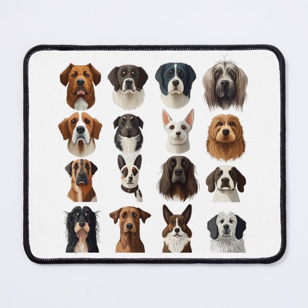 Item preview, Headshots of a collection of dogs designed and sold by naturemenagerie.