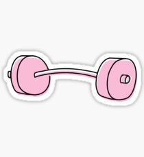 Pink Barbell Sticker